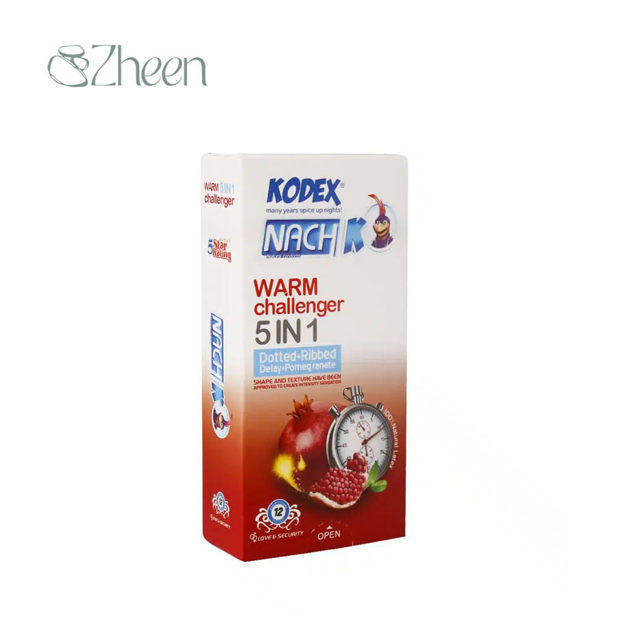 کاندوم 5 کاره کدکس مدل وارم چلنجر بسته 12 عددی